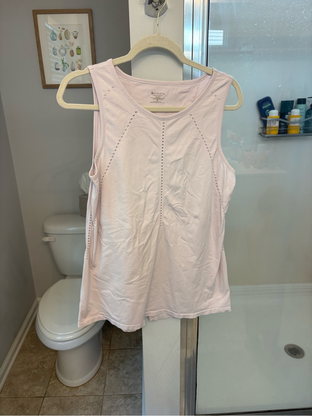 Athleta Blush Perforated Workout Tank